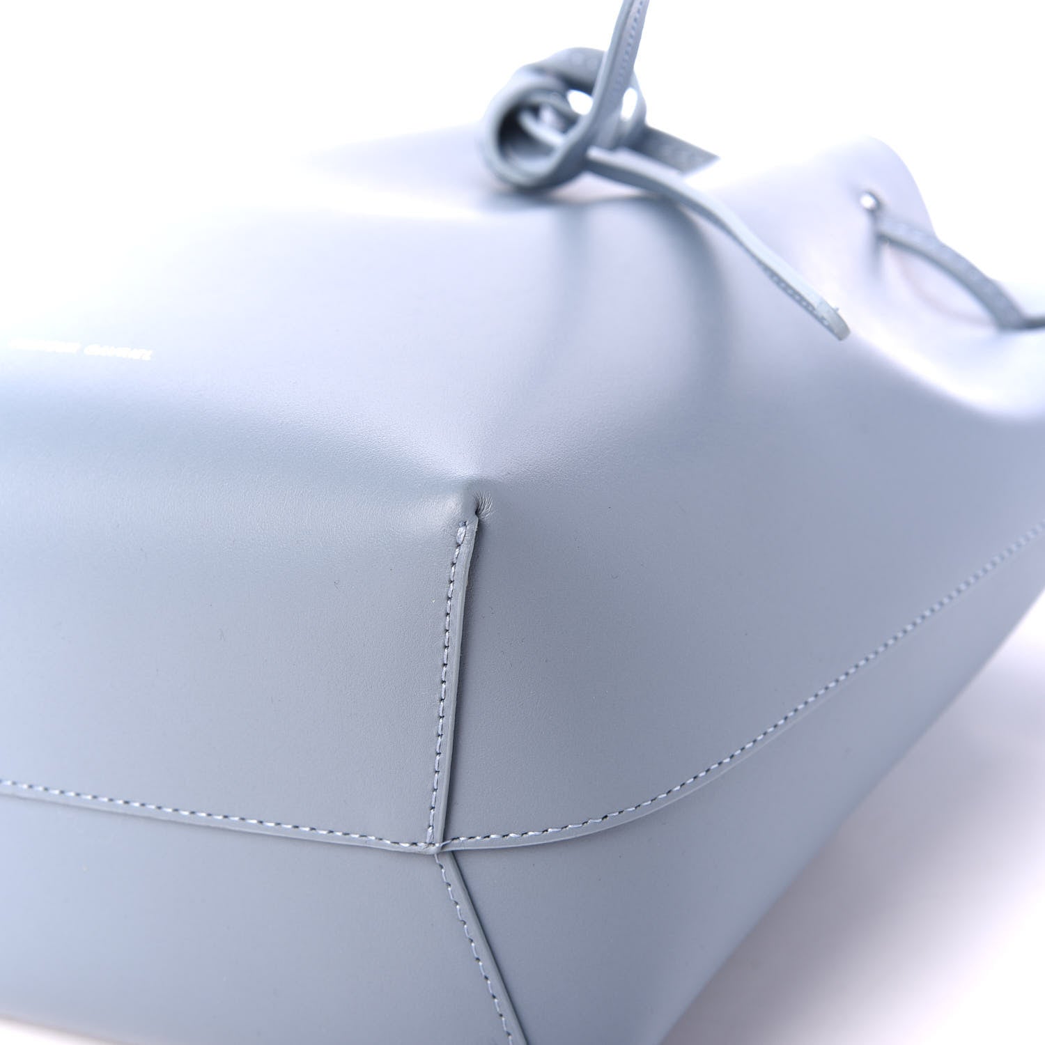 Mansur Gavriel Calfskin Mini Bucket Bag Grey Blue 6 of 10