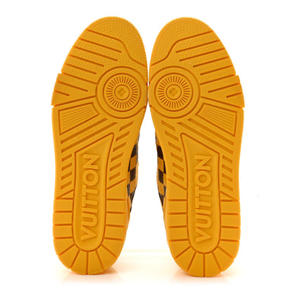 Louis Vuitton Damier Pop Grained Calfskin Mens LV Trainer Sneakers 8 Jaune Mat 6 of 9