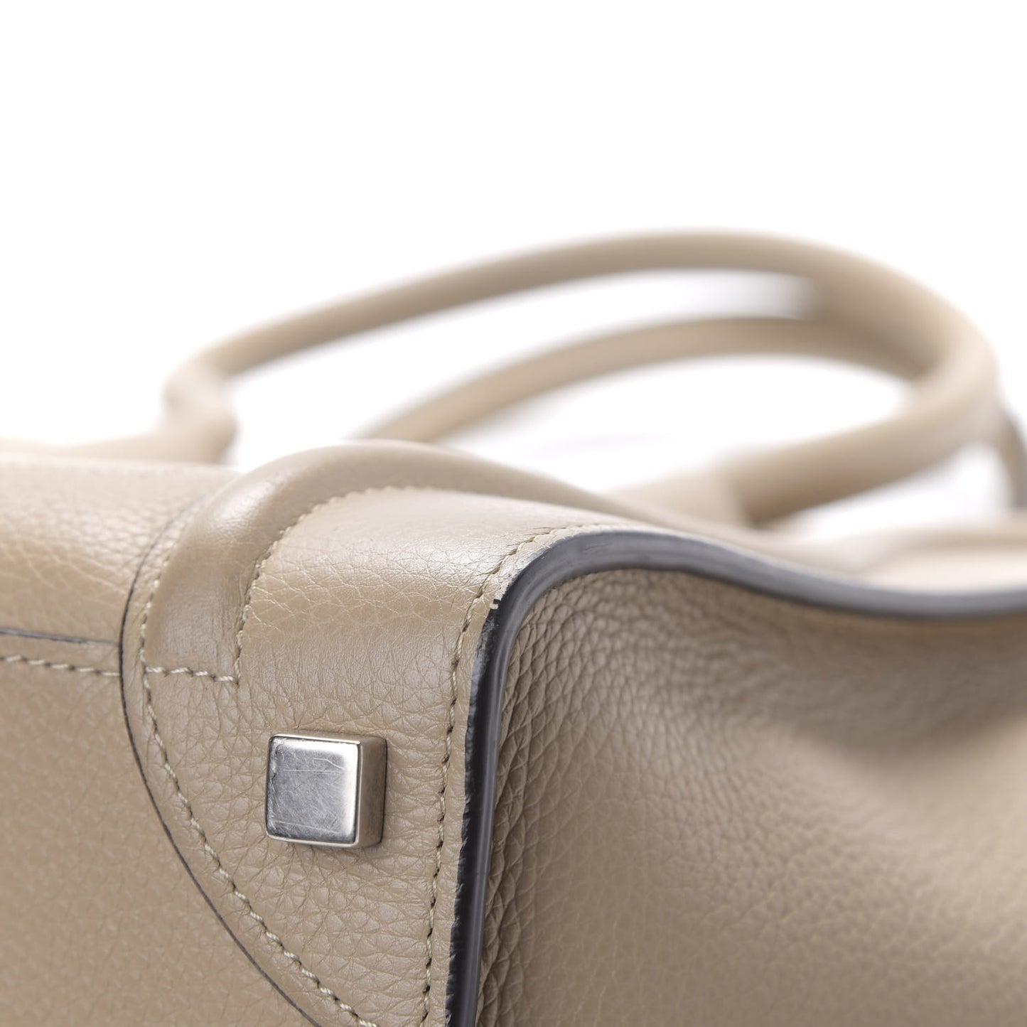 Drummed Calfskin Micro Luggage Souris