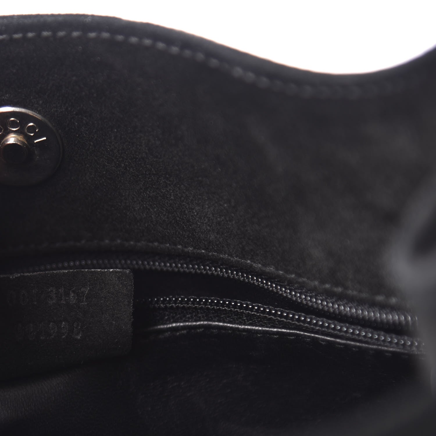 Gucci Suede Shoulder Bag Black 7 of 12