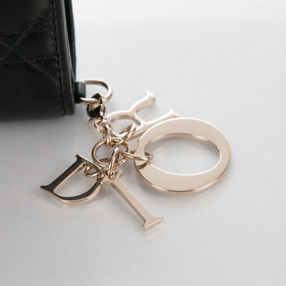 Christian Dior Lambskin Cannage Lady Dior Eden Wallet Black 5 of 8