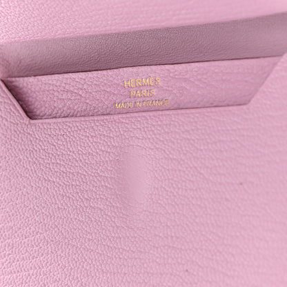 Hermes Chevre Mysore Bearn Mini Wallet Mauve Sylvestre 9 of 10