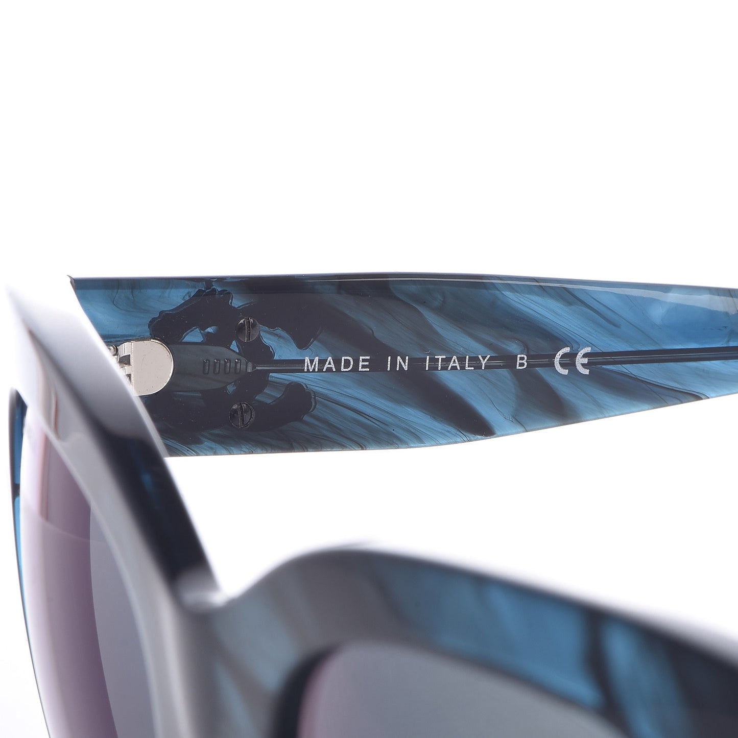 Acetate Mirror CC Square Fall Sunglasses 5357 Dark Blue