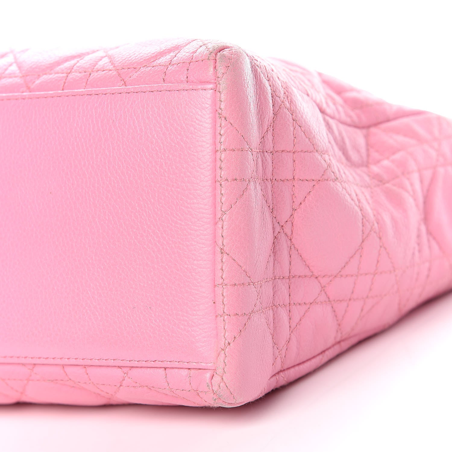Christian Dior Grained Calfskin Cannage Medium Lady Dior Pink 27 of 29
