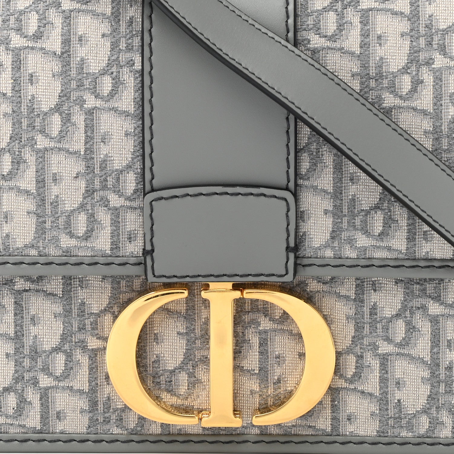 Christian Dior Oblique 30 Montaigne Flap Bag Grey 977161