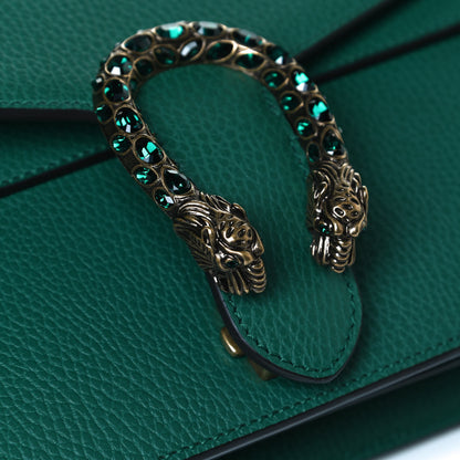 Gucci Pebbled Calfskin Small Dionysus Shoulder Bag Emerald 13 of 14