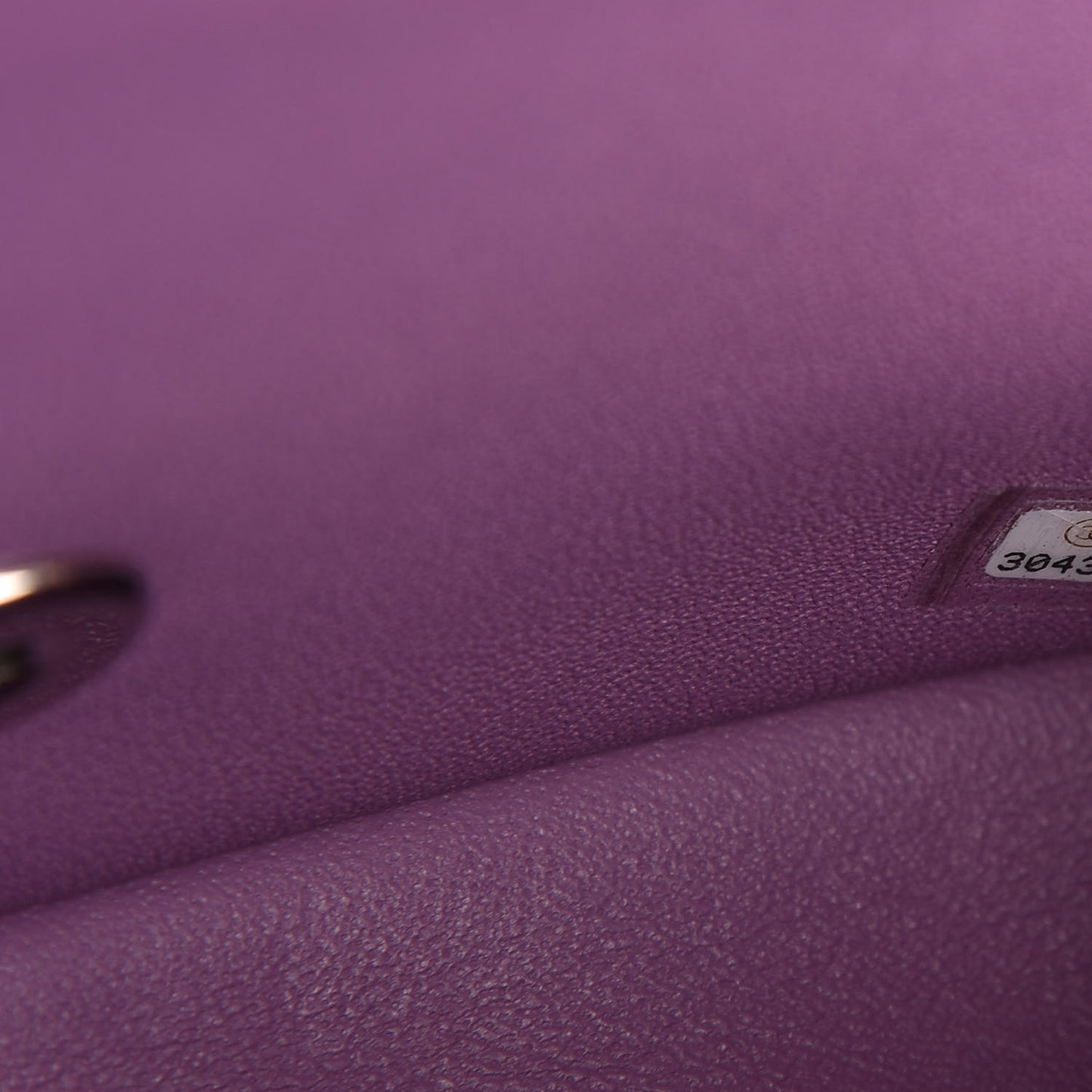 Lambskin Quilted Mini Rectangular Flap Purple