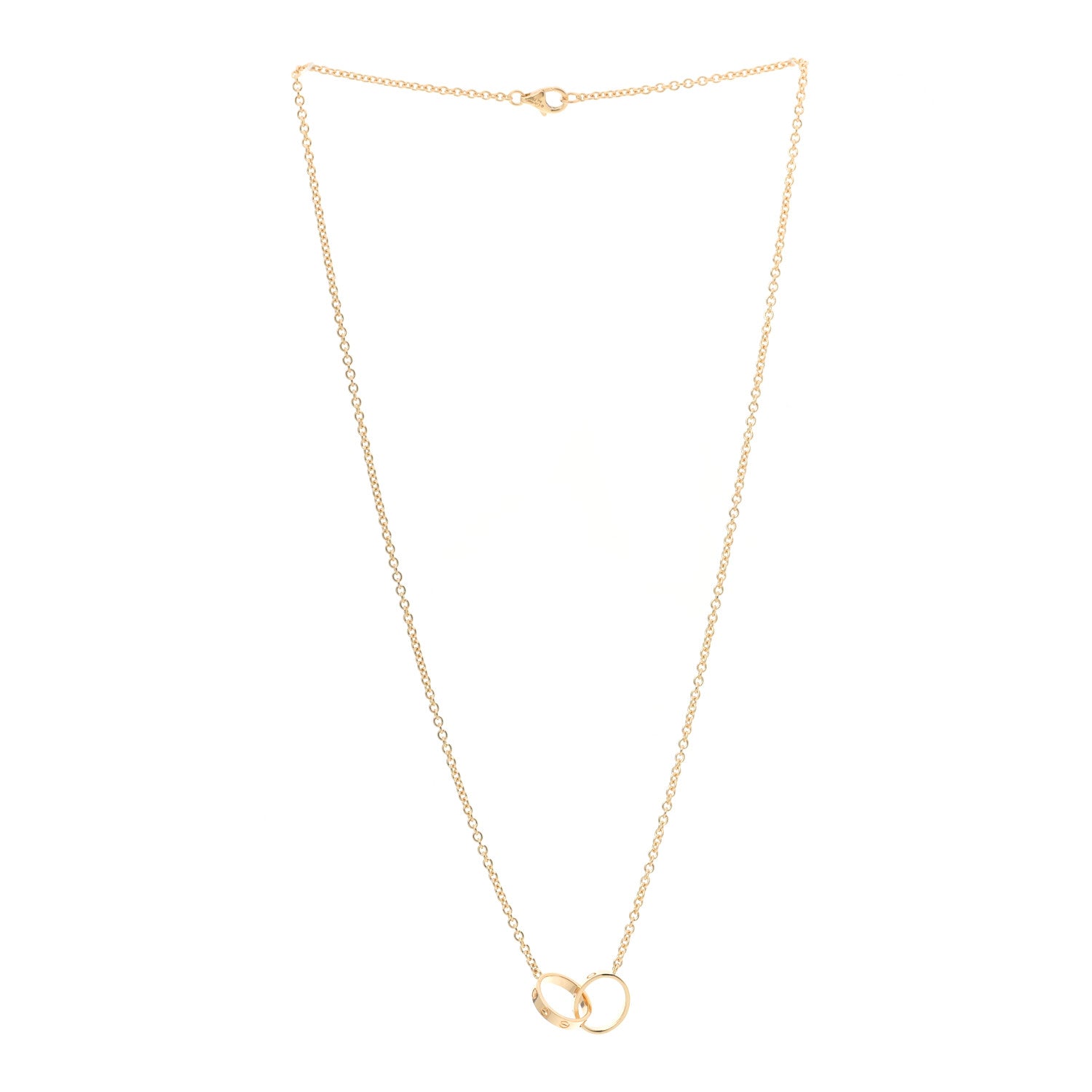 Cartier 18K Yellow Gold Interlocking LOVE Necklace 3 of 6