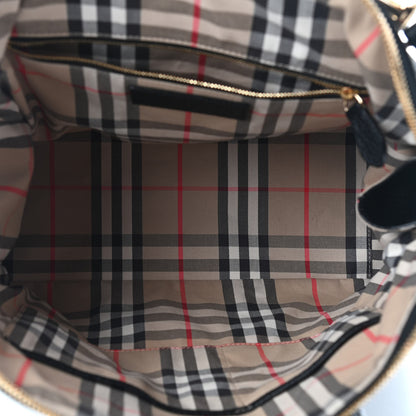 Burberry London Grainy Calfskin Medium Greenwood Bowling Bag Black 5 of 8
