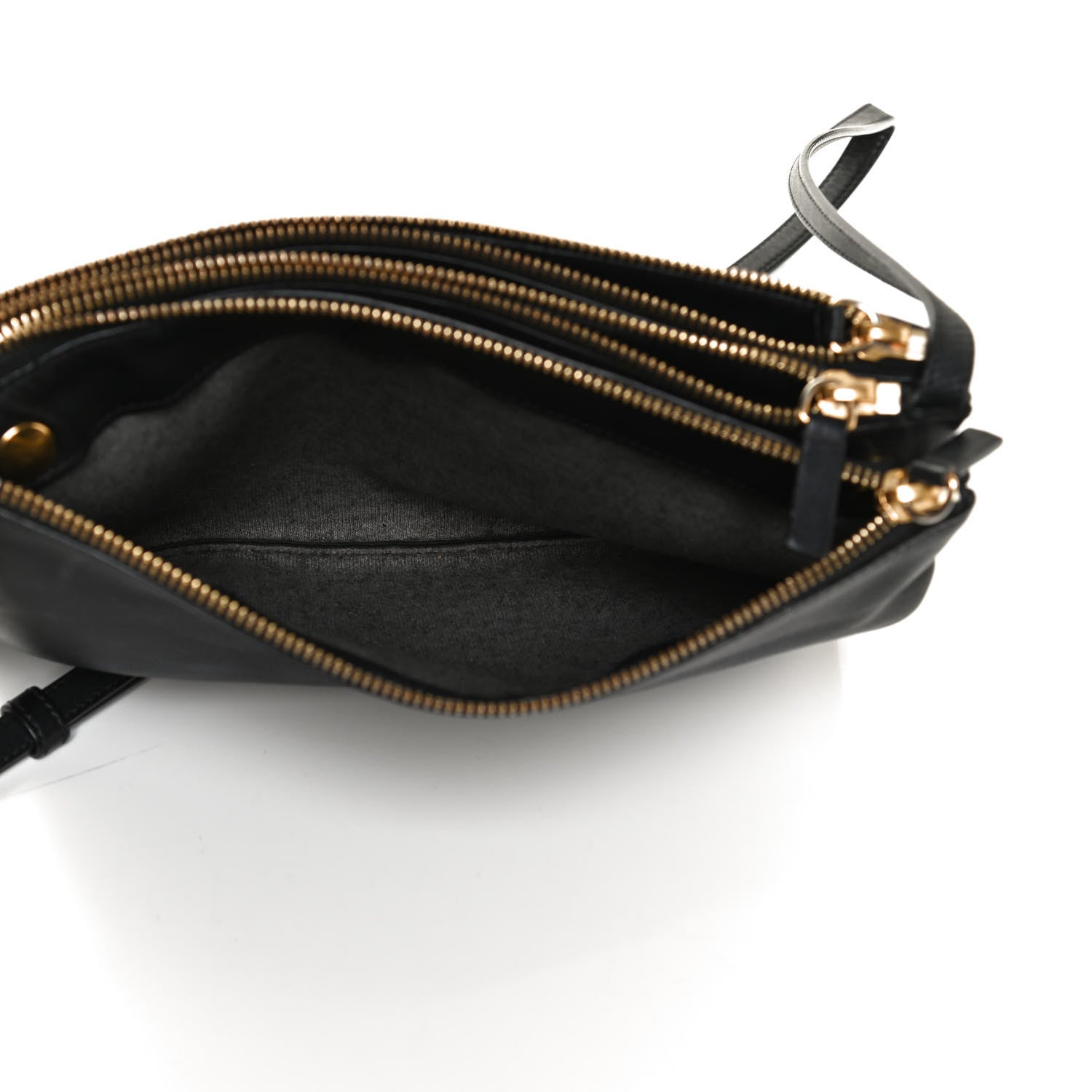 Celine Lambskin Small Trio Crossbody Bag Black 4 of 10