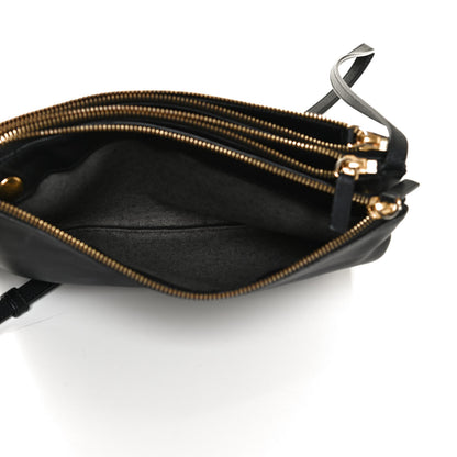 Celine Lambskin Small Trio Crossbody Bag Black 4 of 10