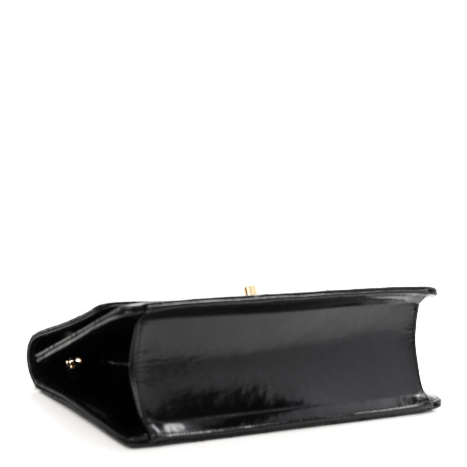 Chanel Patent Quilted Medium Single Flap Black 3 of 11