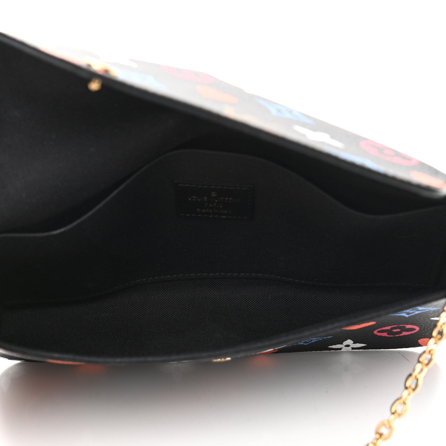 Louis Vuitton Game On Felicie Chain Wallet Black 6 of 13
