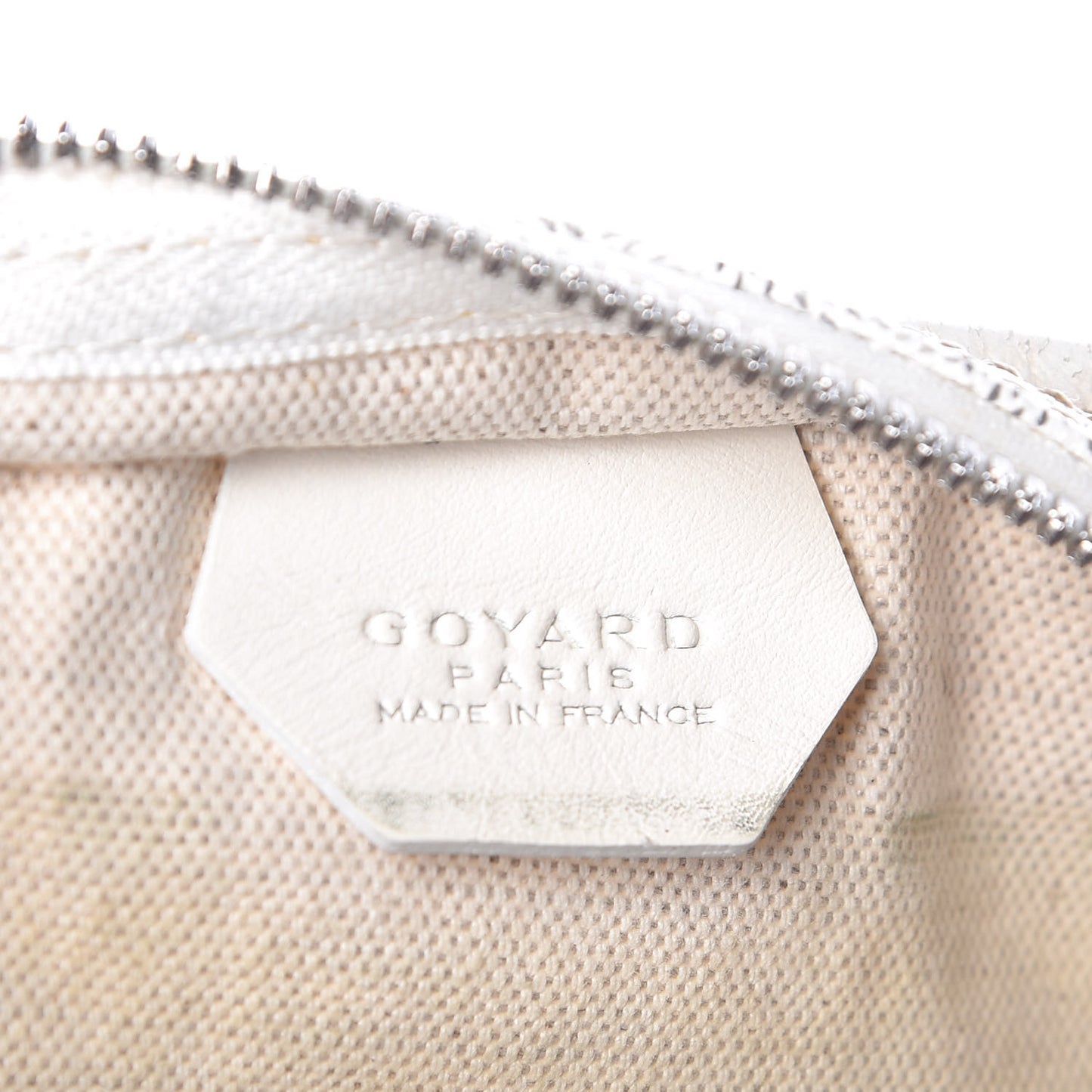 Goyardine Fidji Zip Hobo White