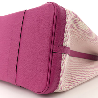 Hermes Toile Negonda Garden Party Tote 36 MM Ecru Rose Pourpre 10 of 10