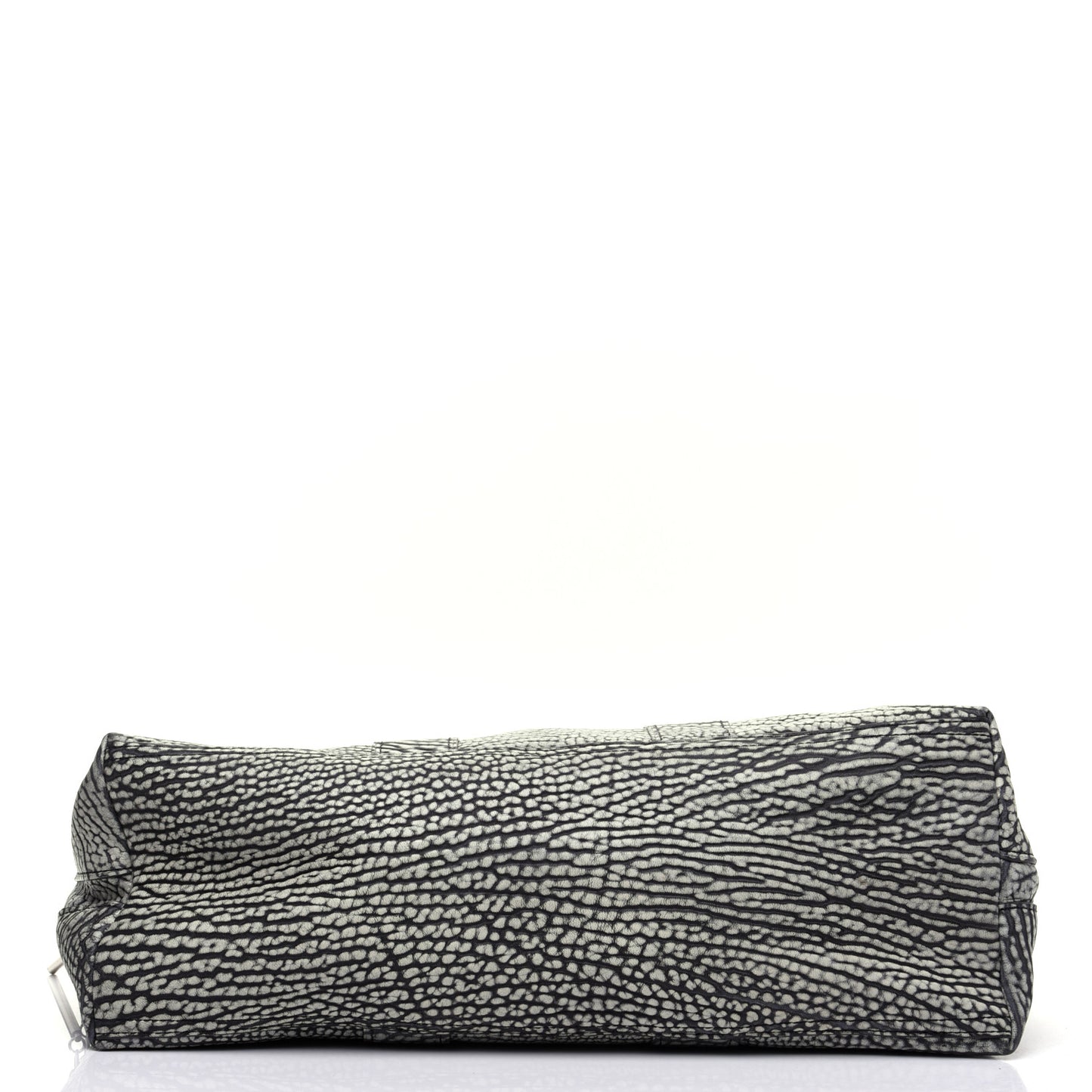 Shark Embossed Calfskin 31 Hour Bag Black Cream