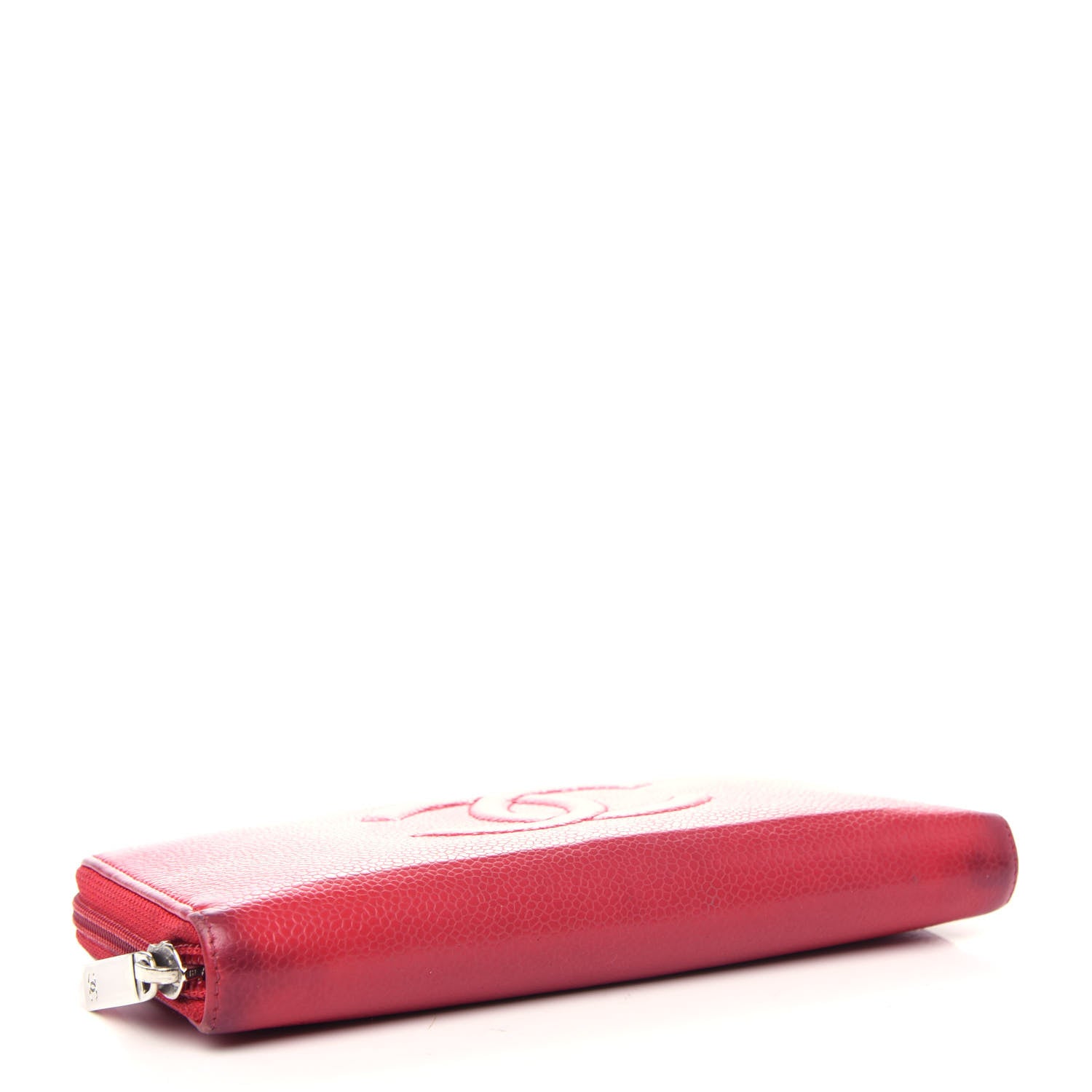 Chanel Caviar Large Timeless CC Zip Around Wallet Red 4 of 9