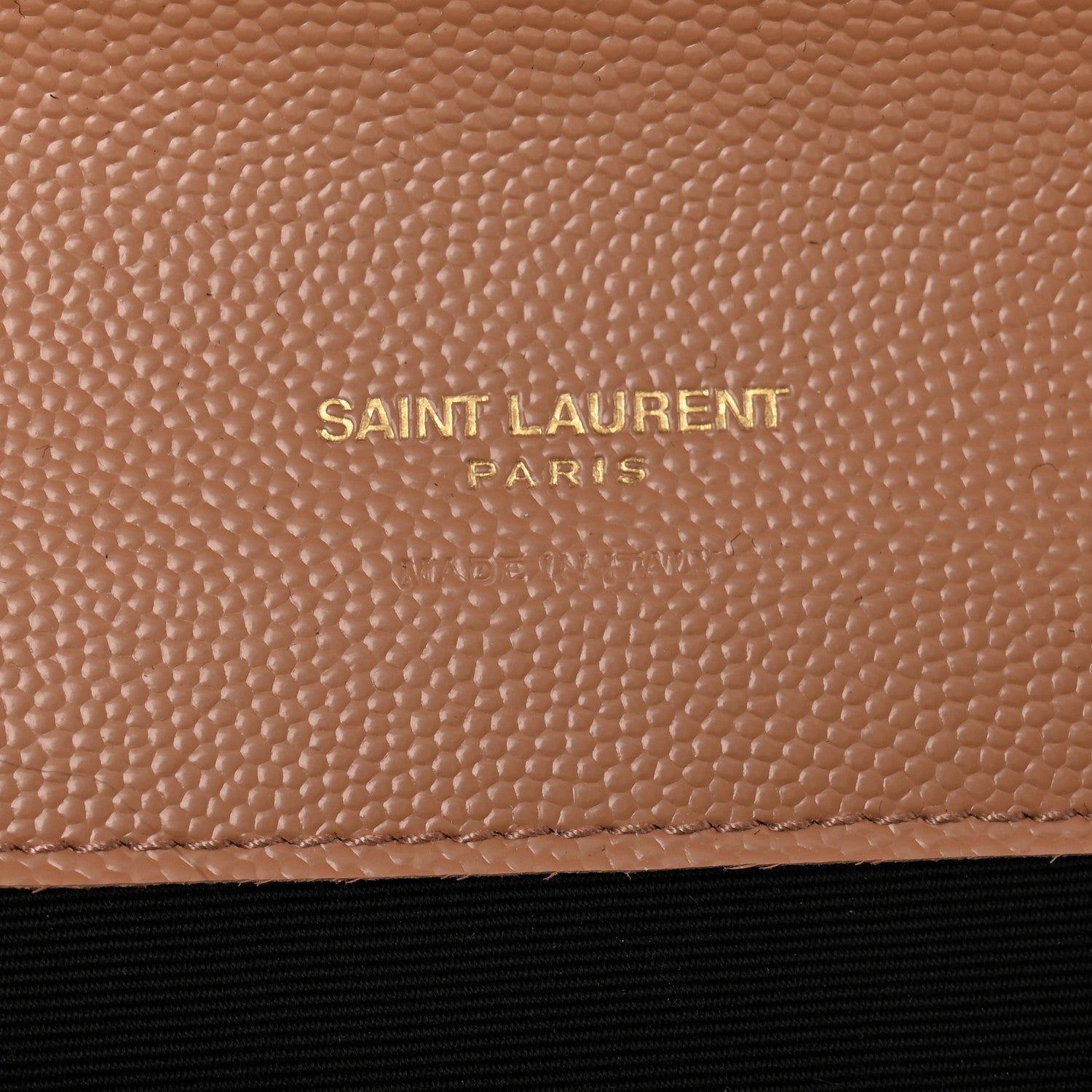 Saint Laurent Grain De Poudre Matelasse Chevron Monogram Envelope Clutch Vintage Peach 6 of 9
