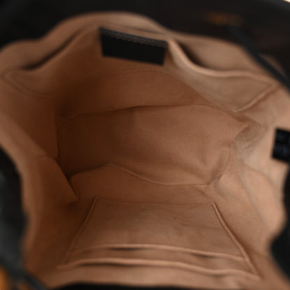 Gucci Glazed Textured Calfskin Web Small Ophidia Bucket Bag Black 5 of 10