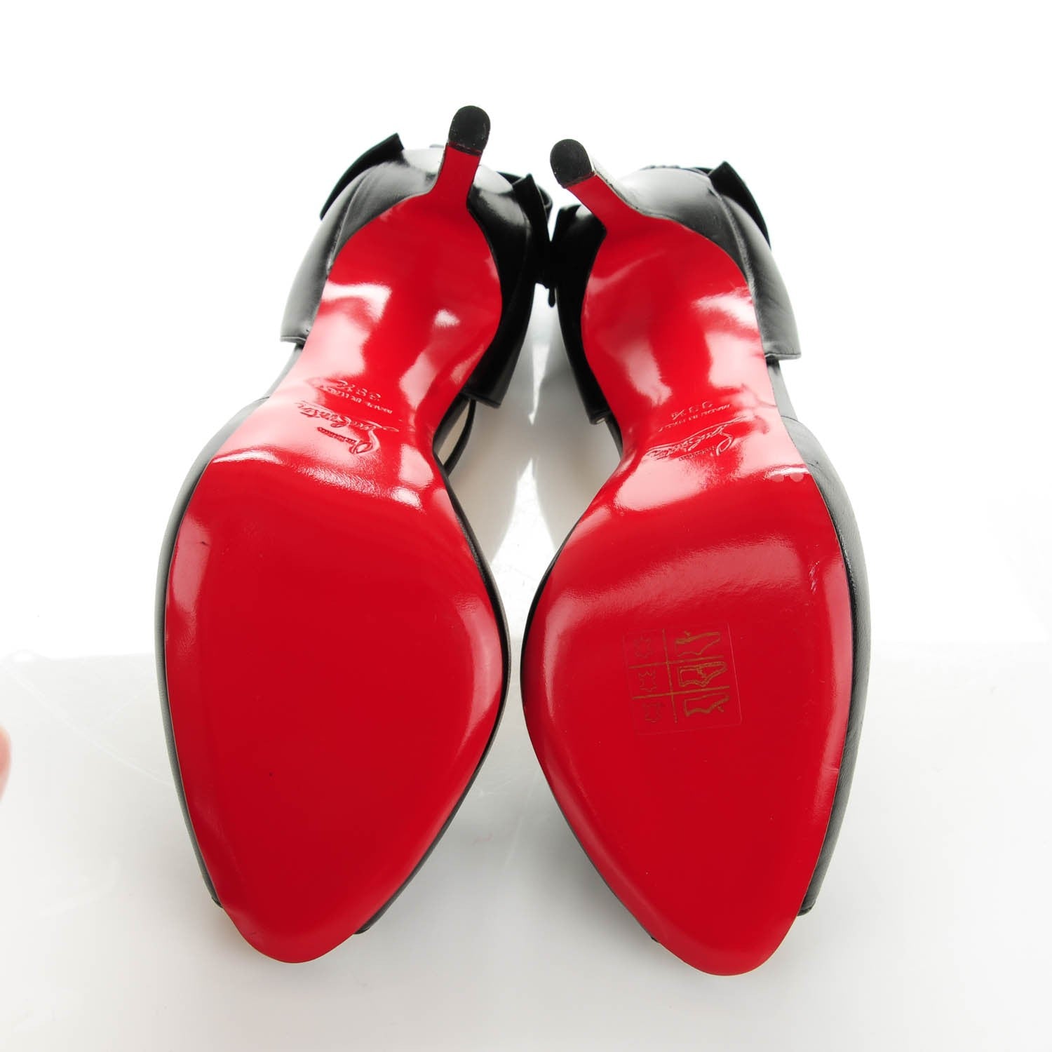 Christian Louboutin Kid Dos Noeud Bow 120 Pumps 39.5 Black 6 of 8