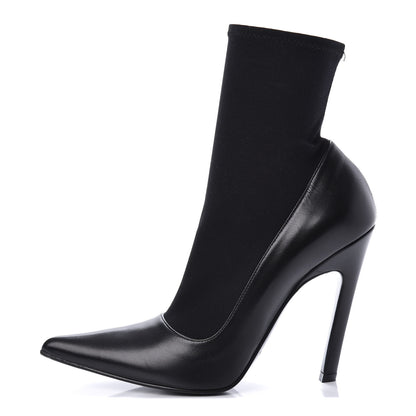 Balenciaga Calfskin Jersey Crepe Extreme Pointed Toe Knife Booties 36 Black 1 of 8