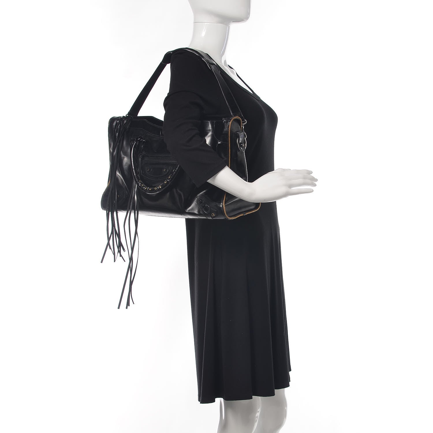 Balenciaga Glazed Calfskin Classic Hardware City Black 2 of 17