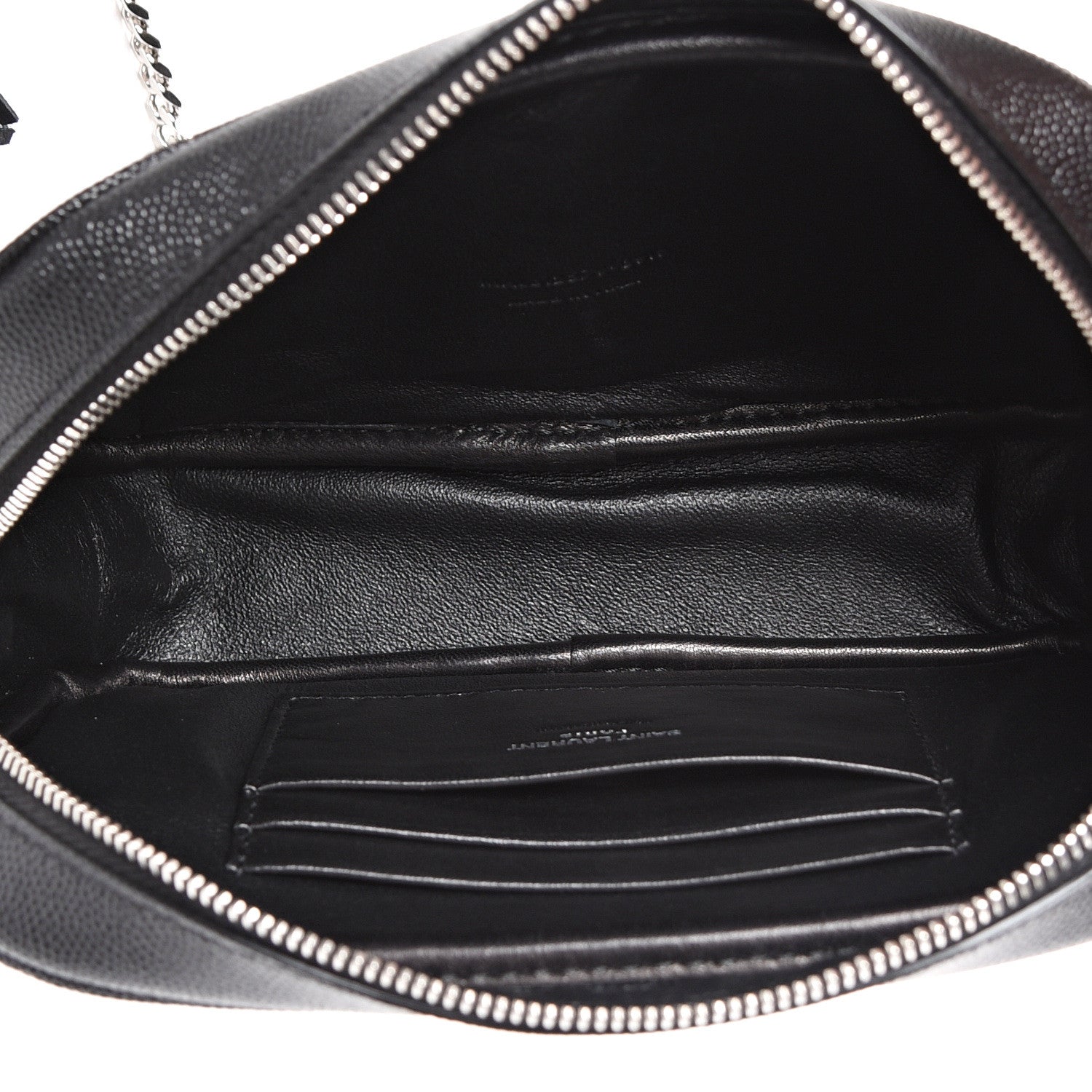 Saint Laurent Grain De Poudre Matelasse Monogram Mini Lou Camera Bag Black 4 of 11