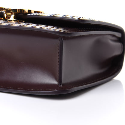 Burberry Calfskin Monogram Embossed Mini TB Bag Oxblood 6 of 10
