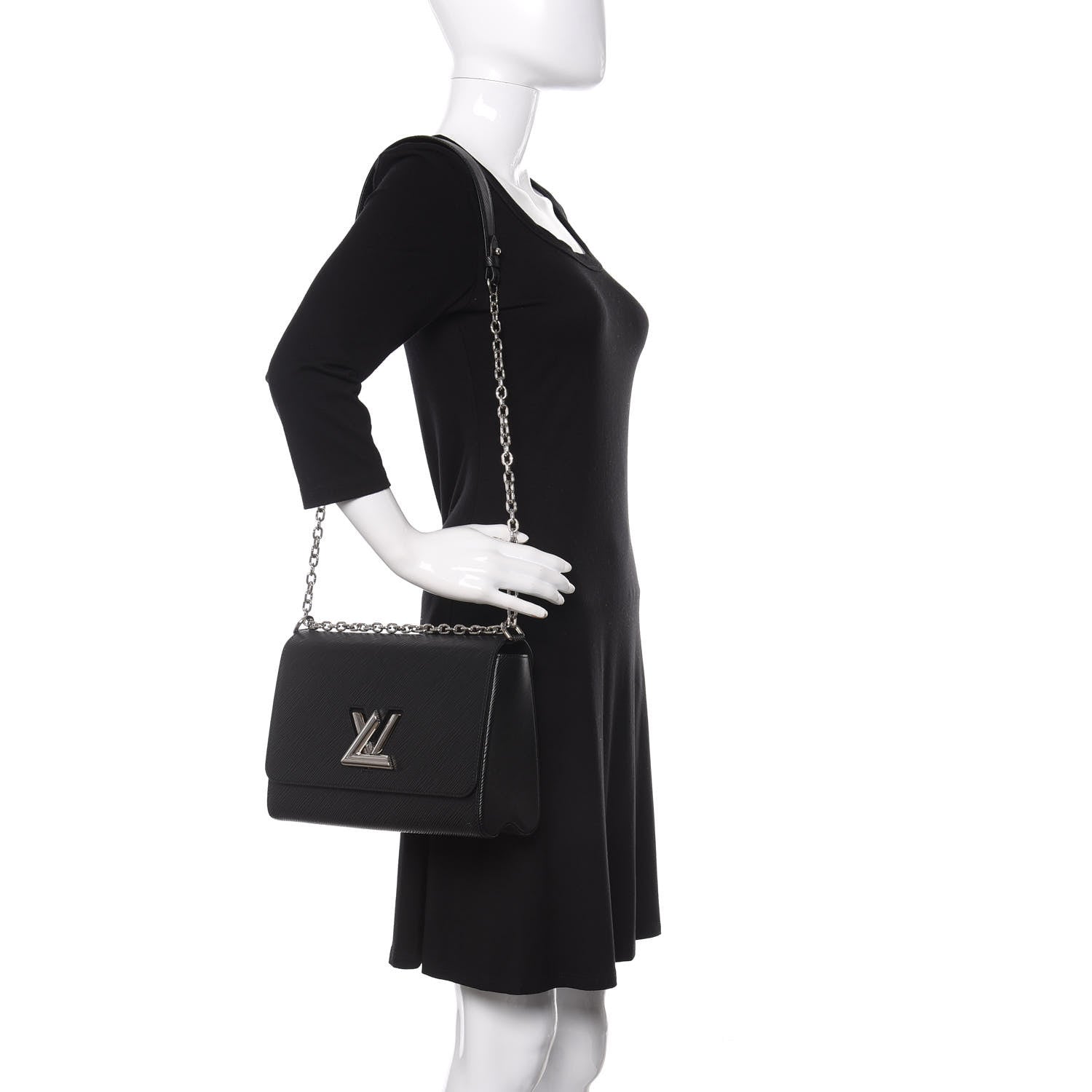 Louis Vuitton Epi Twist Shoulder Bag MM Black 2 of 10