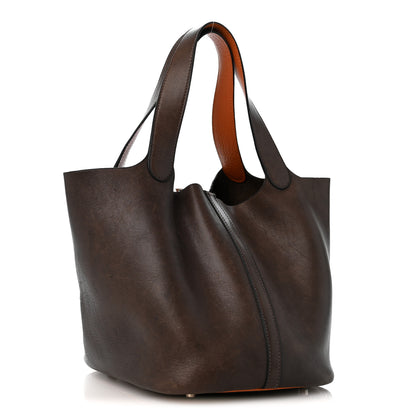 Hermes Natural Barenia Eclat Picotin 22 MM Ebene Orange 2 of 11