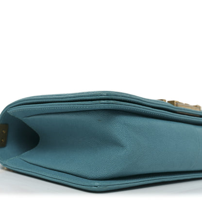 Chanel Caviar Quilted Medium Boy Flap Turquoise 9 of 10