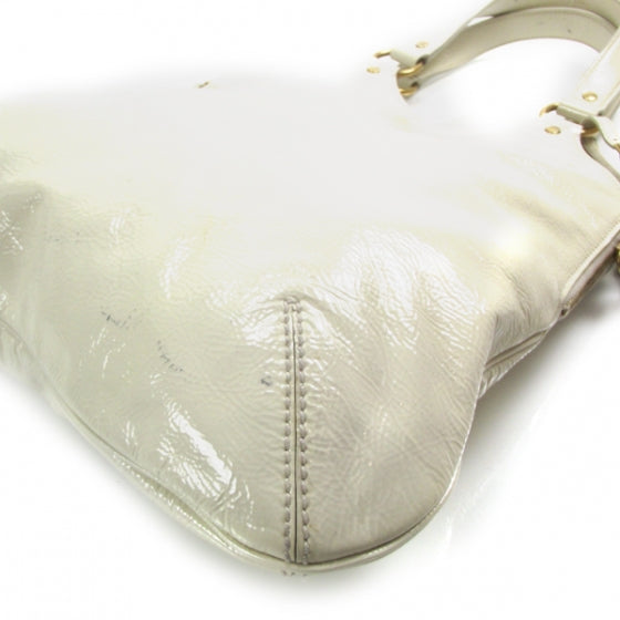 Patent Tribute Tote Ivory