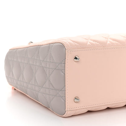 Christian Dior Lambskin Cannage Medium Tri-Color Lady Dior Rose Pale Multicolor 8 of 9
