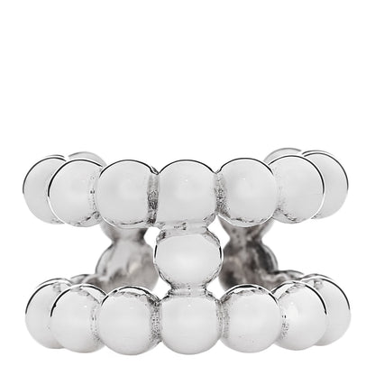Hermes Sterling Silver Parade Boule Ring 53 6.5 1 of 5