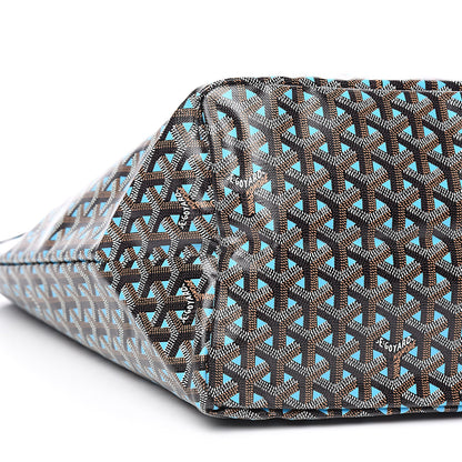 Goyard Goyardine Saint Louis Claire Voie GM Black Blue 9 of 11