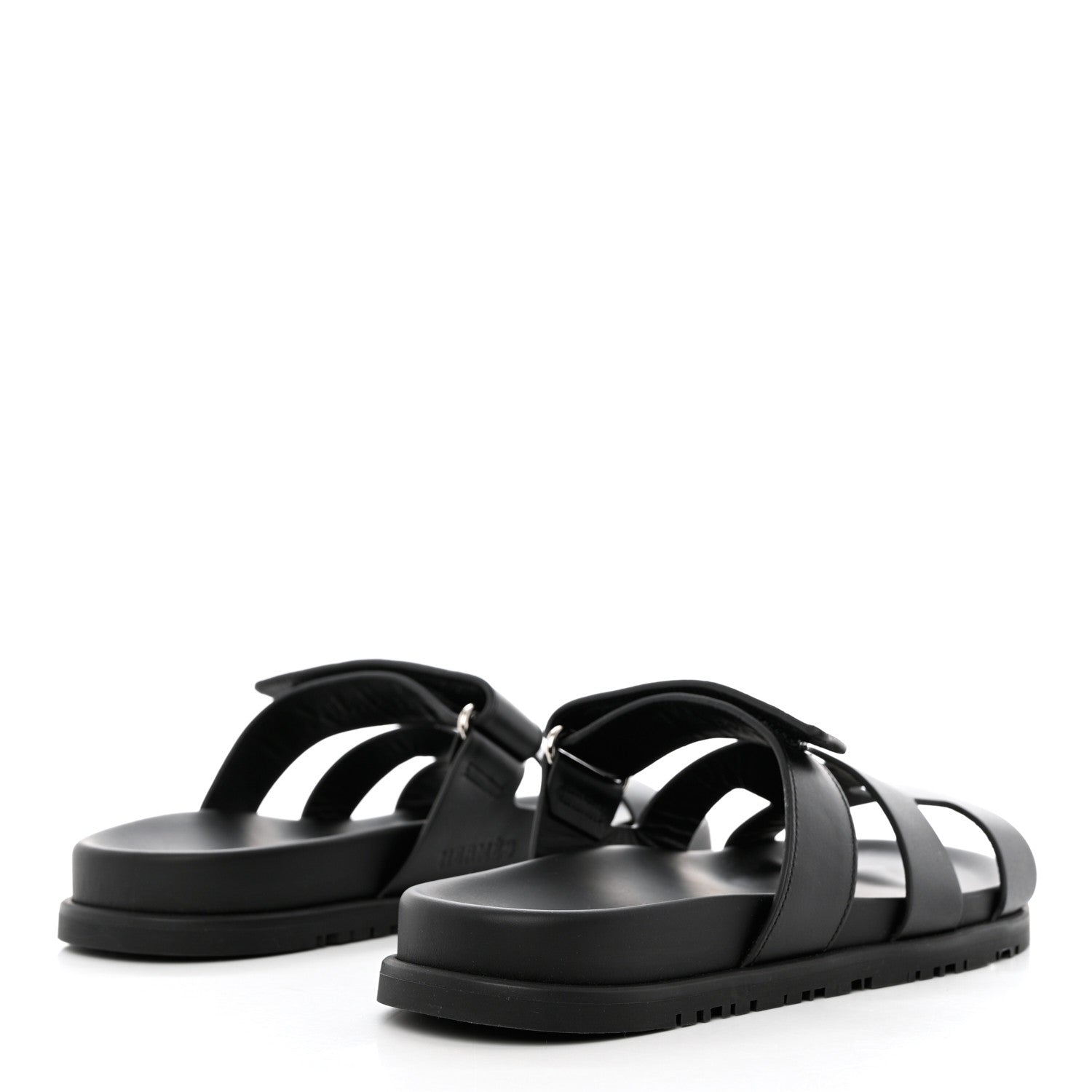 Hermes Calfskin Womens Chypre Sandals 38 Black 4 of 9