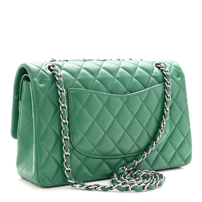 Chanel Lambskin Quilted Medium Double Flap Green 3 of 11