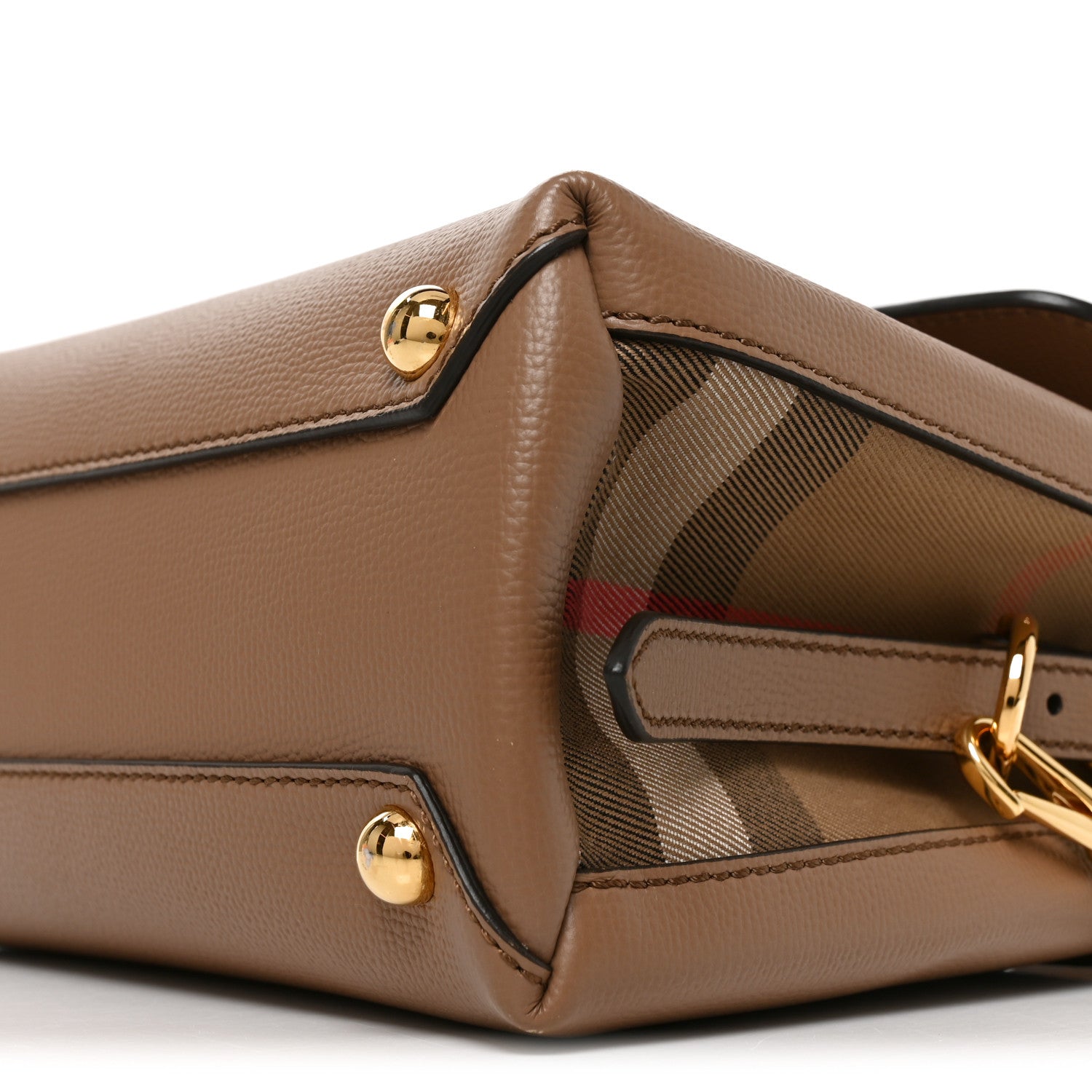 Burberry Derby Calfskin House Check Small Camberley Dark Sand 9 of 9