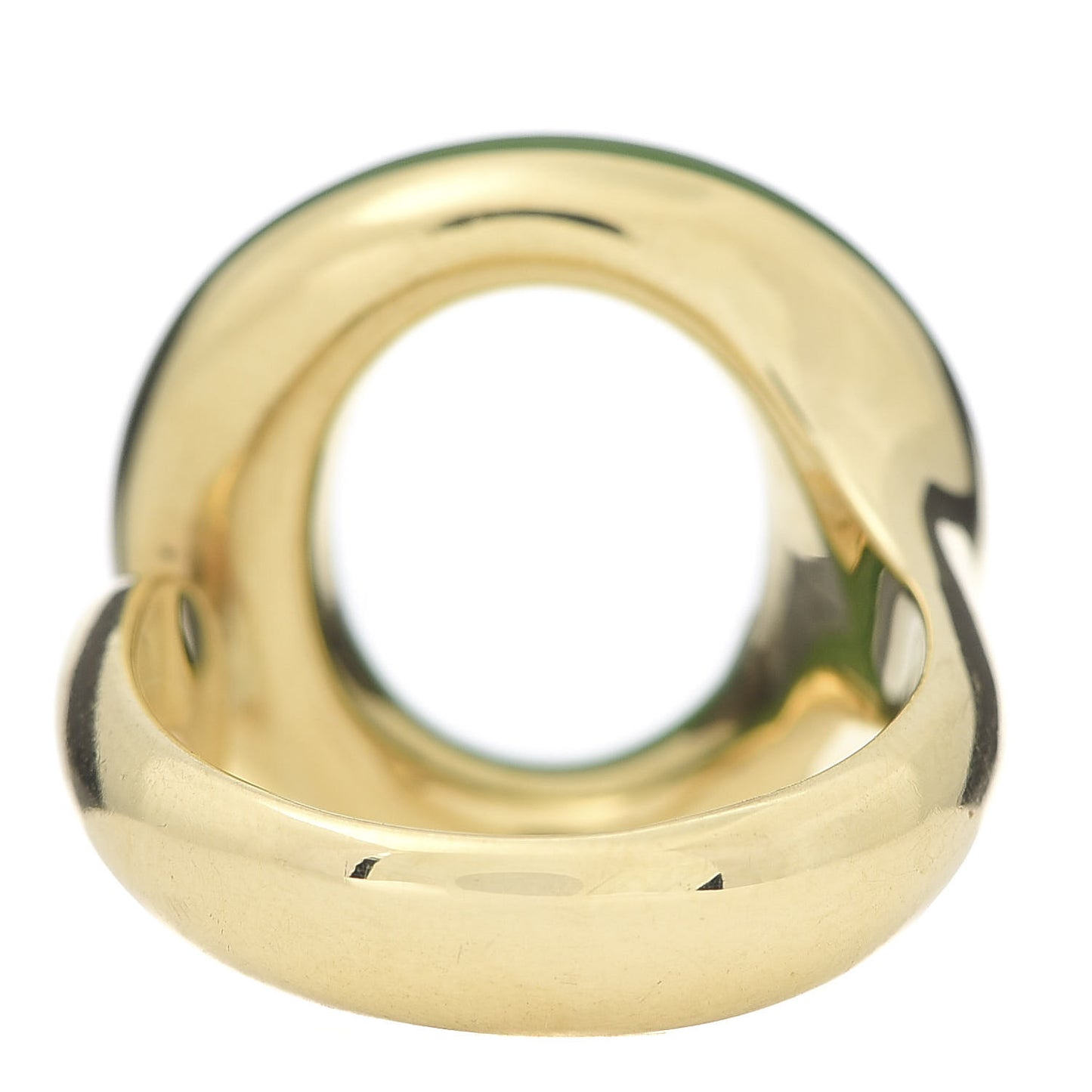 18K Yellow Gold Green Jade Elsa Peretti Sevillana Ring 54 7
