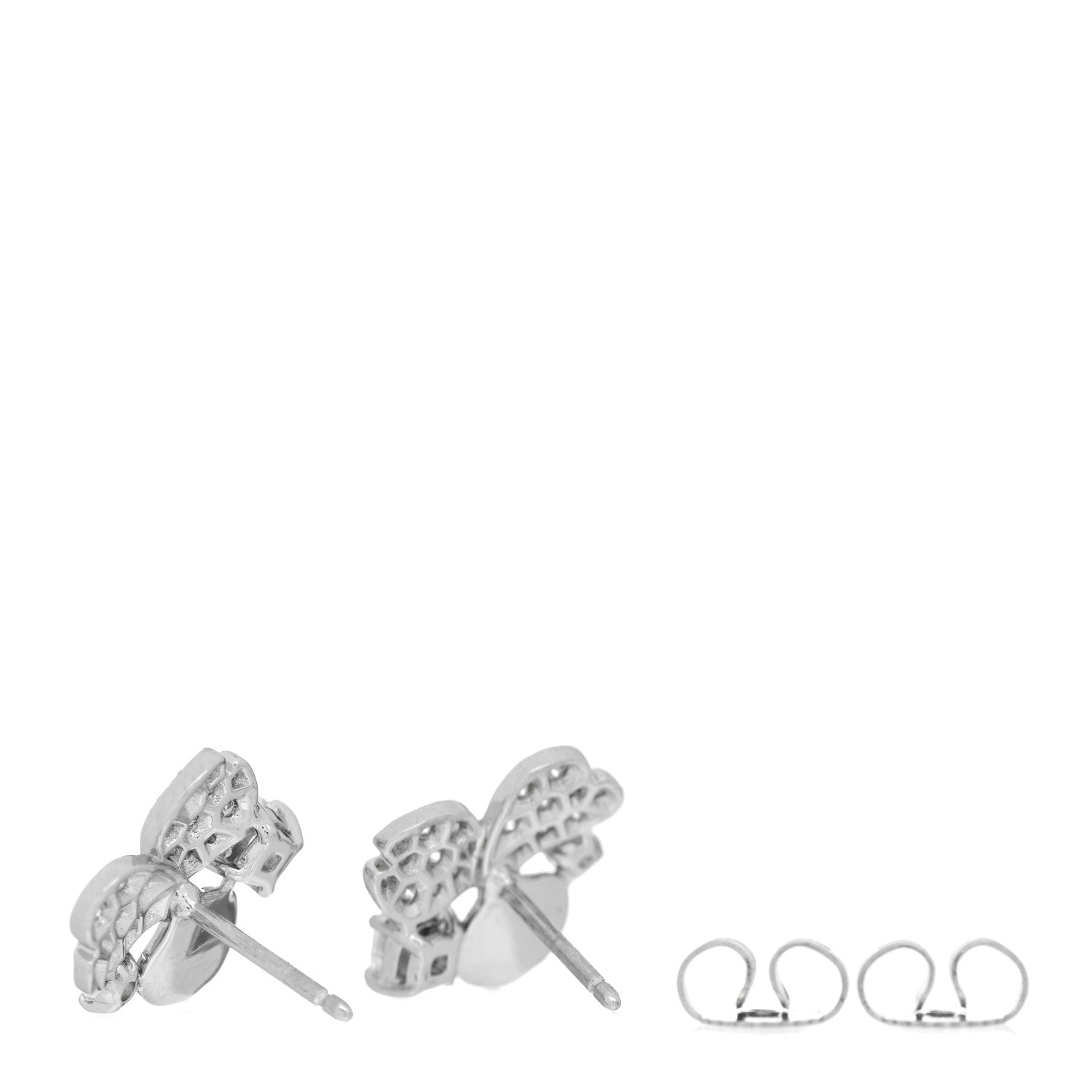 Tiffany Platinum Diamond Paper Flowers Cluster Earrings 3 of 4