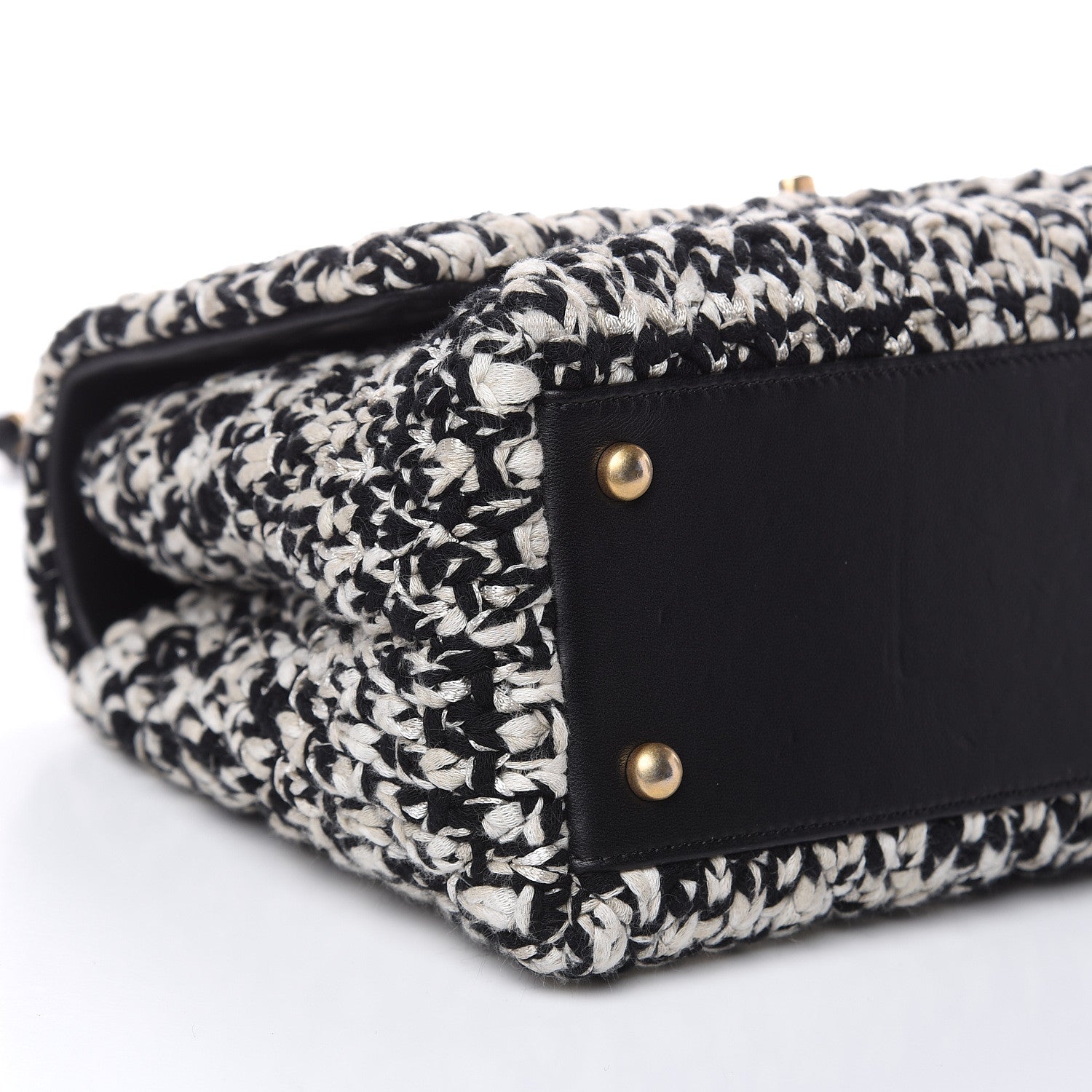 Chanel Crochet Small Coco Handle Flap Black Beige 8 of 18