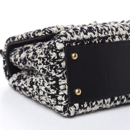 Chanel Crochet Small Coco Handle Flap Black Beige 8 of 18