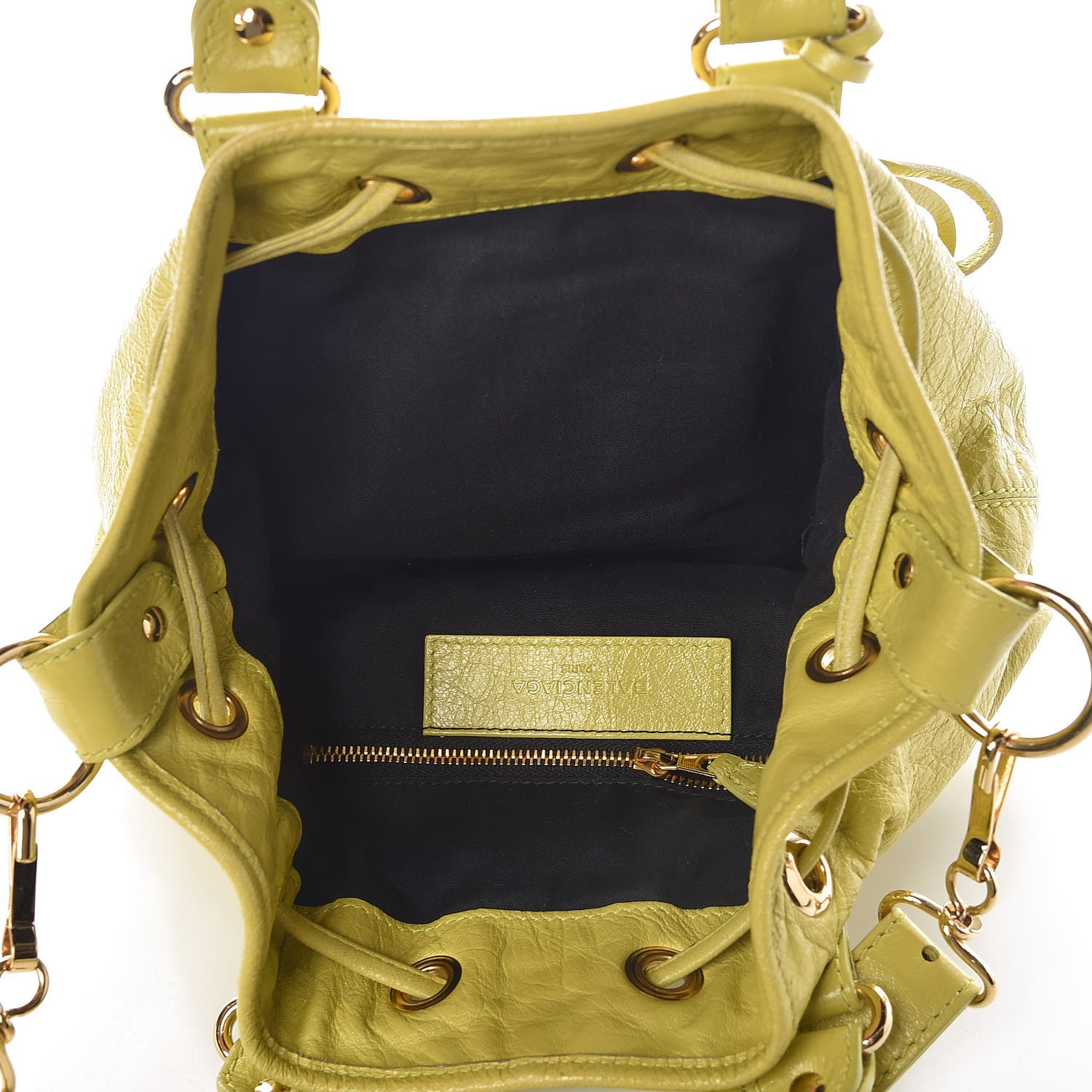 Balenciaga Agneau Giant 12 Gold Hardware Mini Pompon Jaune Poussin 7 of 9