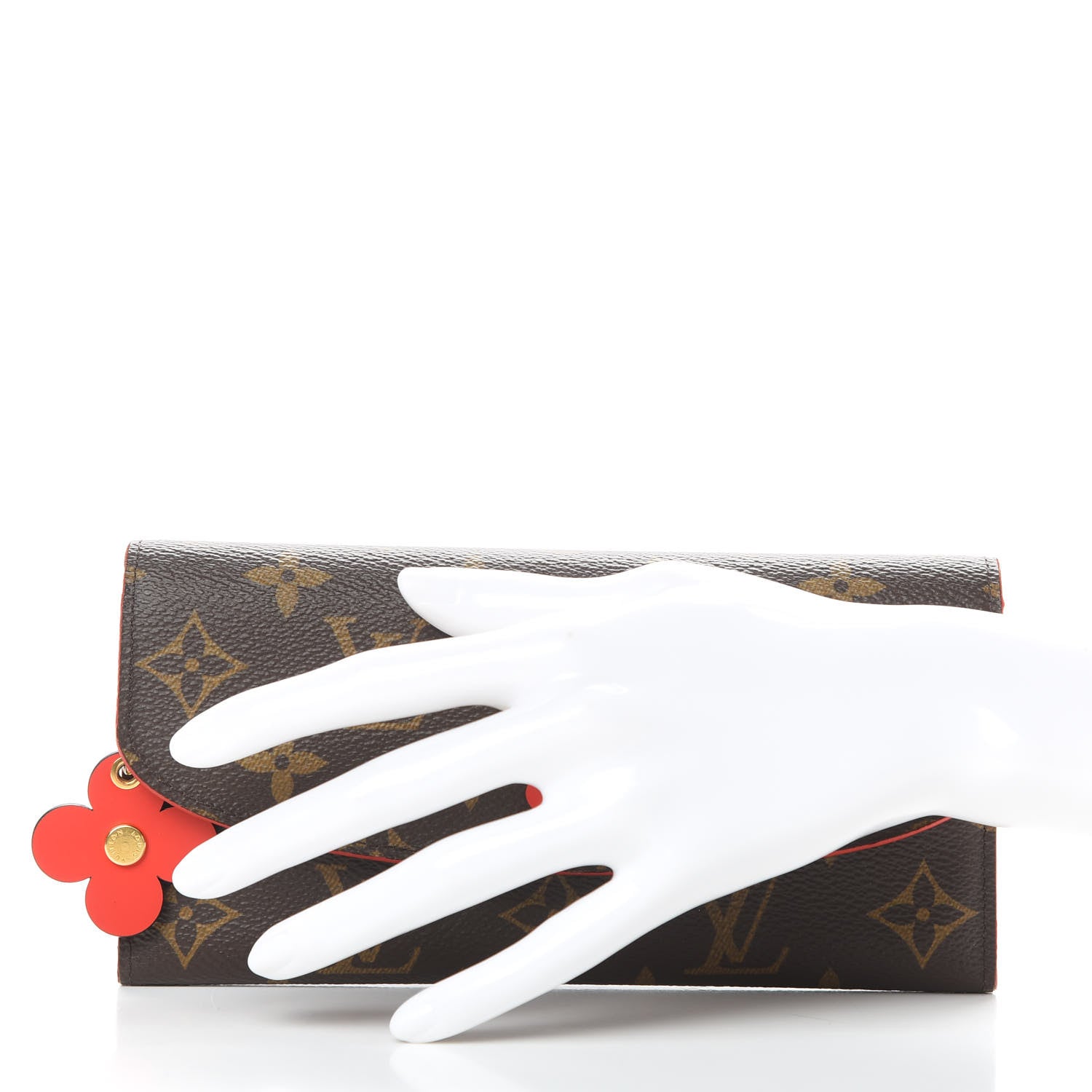 Louis Vuitton Monogram Bloom Flower Emilie Wallet Coquelicot 2 of 9