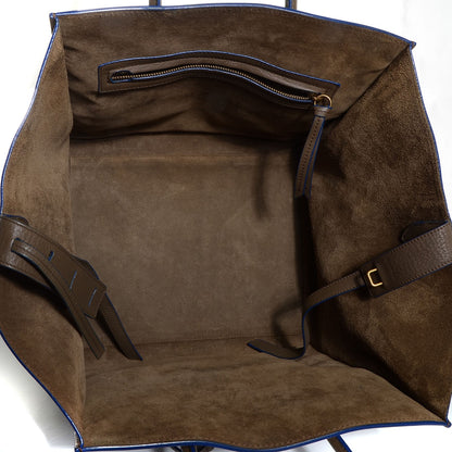 Celine Supple Calfskin Medium Phantom Luggage Khaki Cobalt Trim 5 of 7