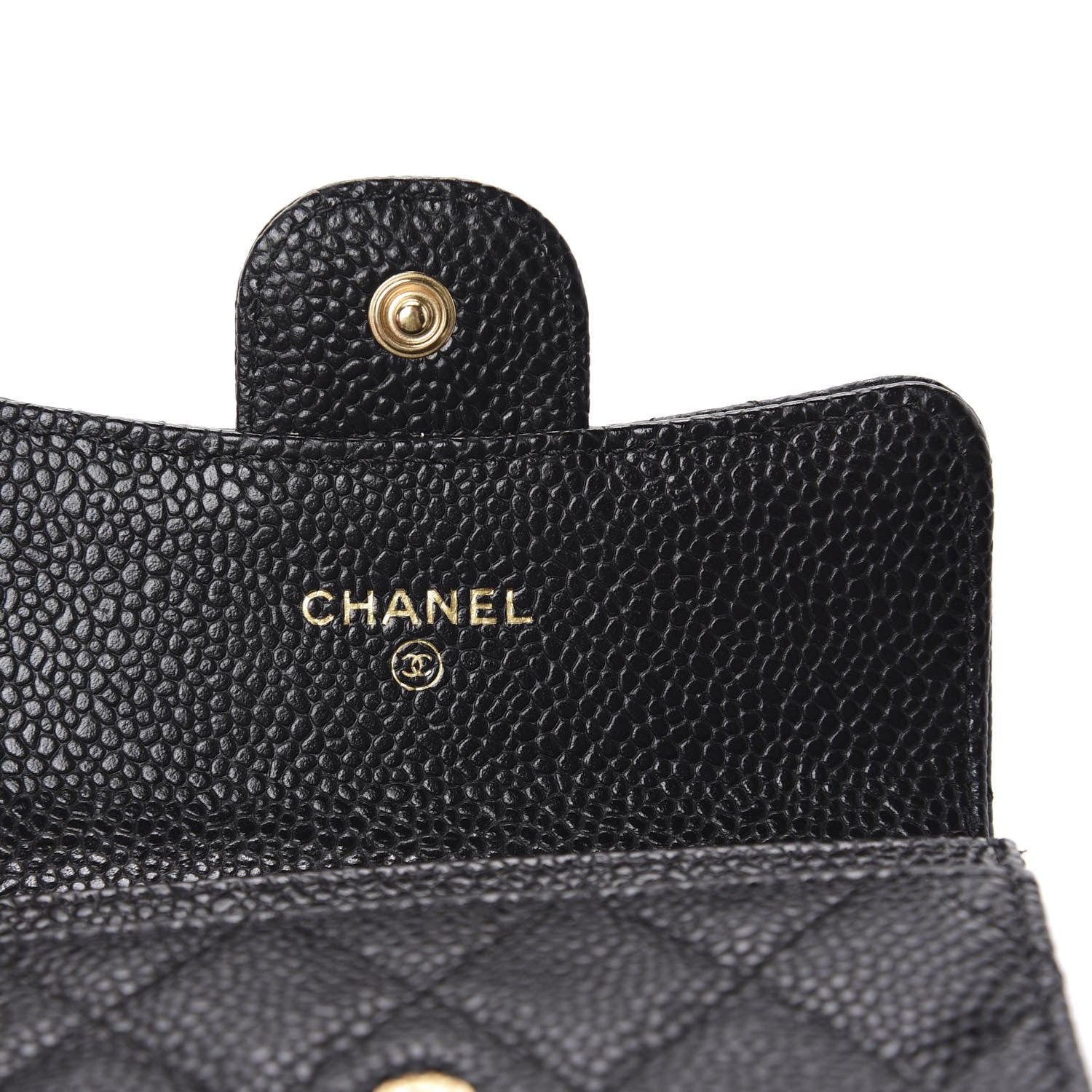 Chanel Caviar Quilted Flap Card Holder Wallet Black 6 of 10