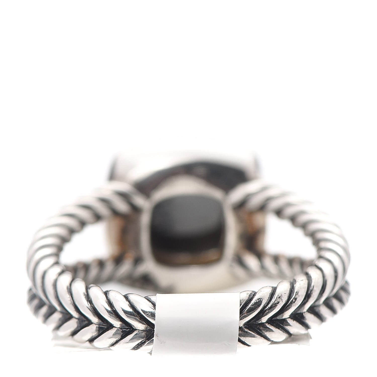 David Yurman Sterling Silver Diamond Black Orchid 7mm Petite Albion Ring 54 7 4 of 5