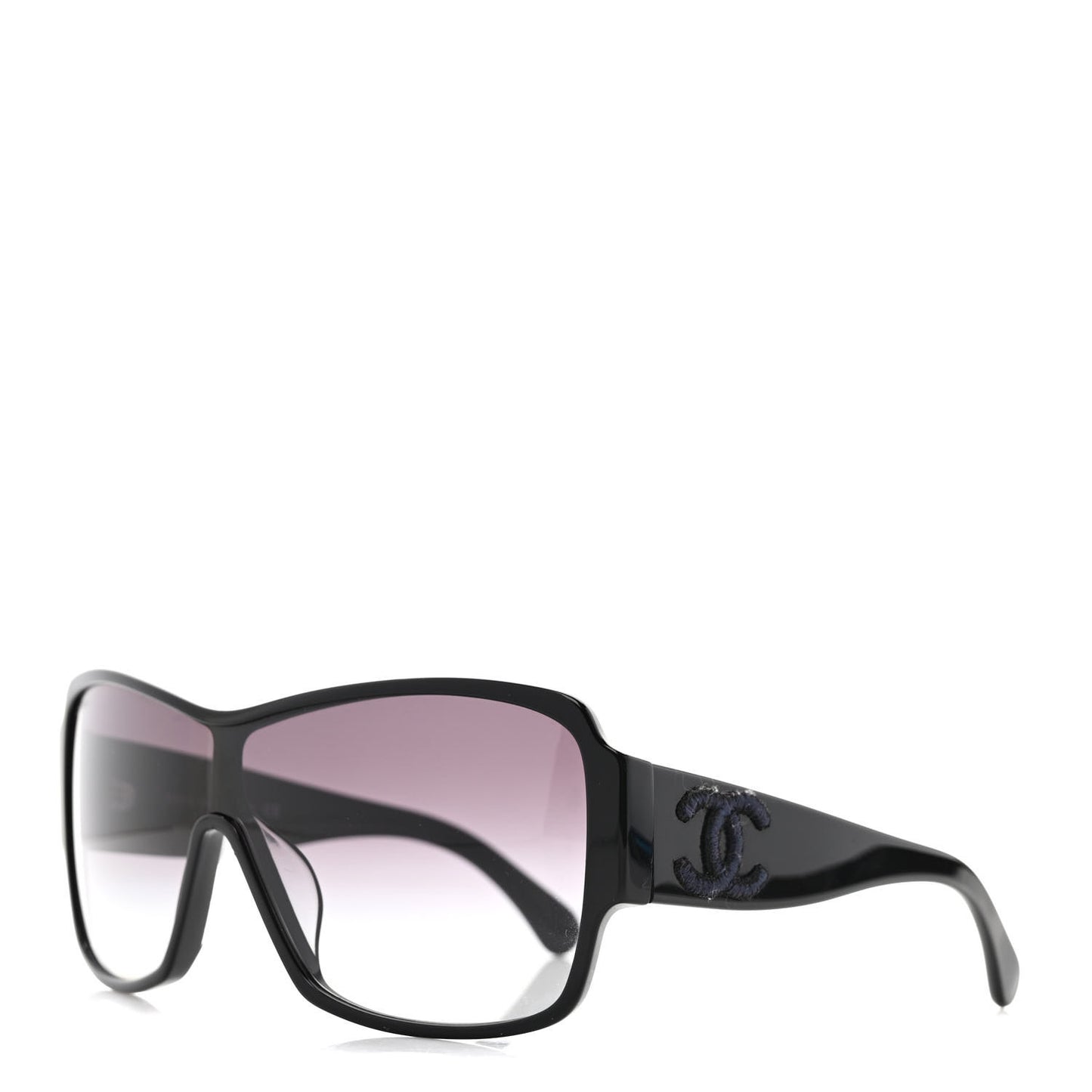 Acetate Shield Sunglasses 5449-A Black