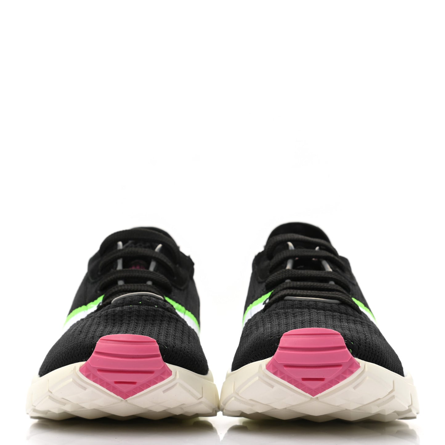 Fabric Knit Mens Rockstud Sound Low Sneakers 41 Black Multicolor