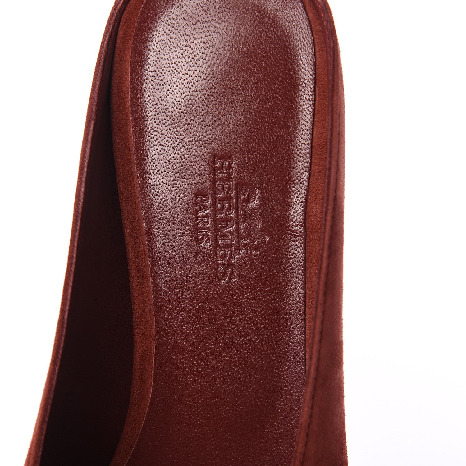 Hermes Velvet Goatskin Mens Roxane Mules 37 Multicolor Brun Acajo 5 of 7
